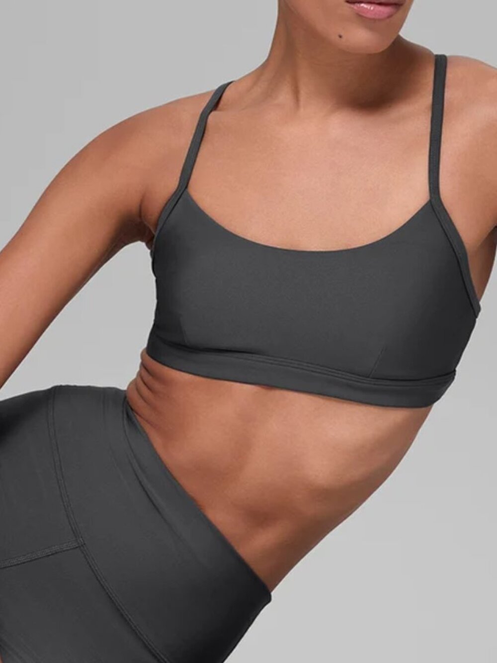 Alo Yoga Airlift Intrigue Bra Anthracite Grey small NWT